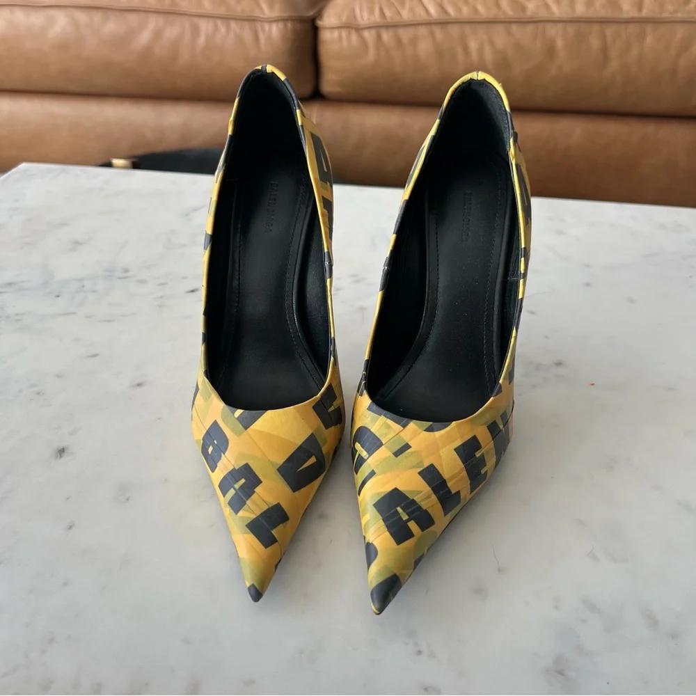 Balenciaga Yellow Tape Heels - Picture 7 of 9